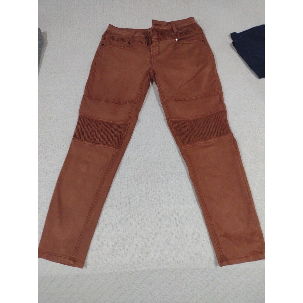 Easel Los Angeles Moto Style Skinny Fit Stretch Beige Denim Jeans Size M Read